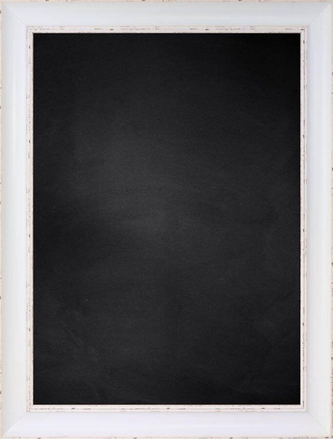 Zwart Krijtbord met Polystyrene Lijst Creme Wit 41 x 51 cm Lijstbreedte: 55 mm Diep