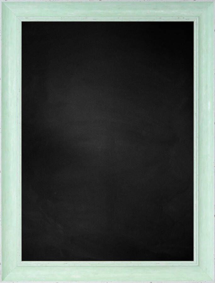 Zwart Krijtbord met Polystyrene Lijst Pastel Groen 41 x 51 cm Lijstbreedte: 55 mm Diep