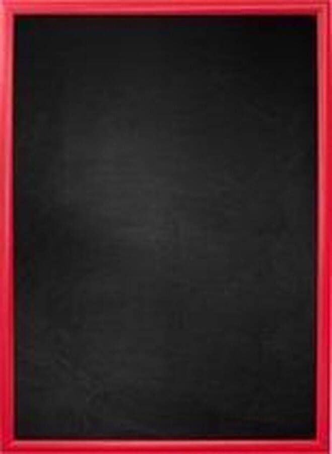 Zwart Krijtbord met Polystyrene Lijst Rood 34 x 44 cm Lijstbreedte: 20 mm Dun