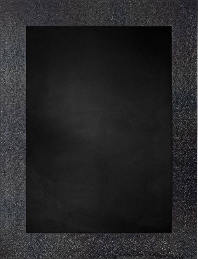 Zwart Krijtbord met Polystyrene Lijst Zwart 66 x 66 cm Lijstbreedte: 80 mm Structuur