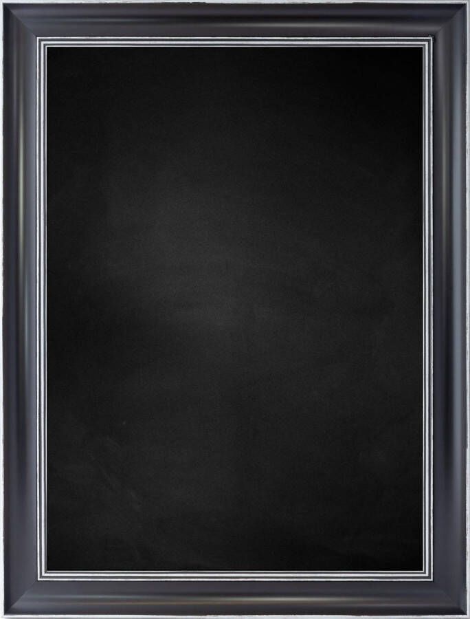 Zwart Krijtbord met Polystyrene Lijst Zwart 71 x 91 cm Lijstbreedte: 55 mm Diep