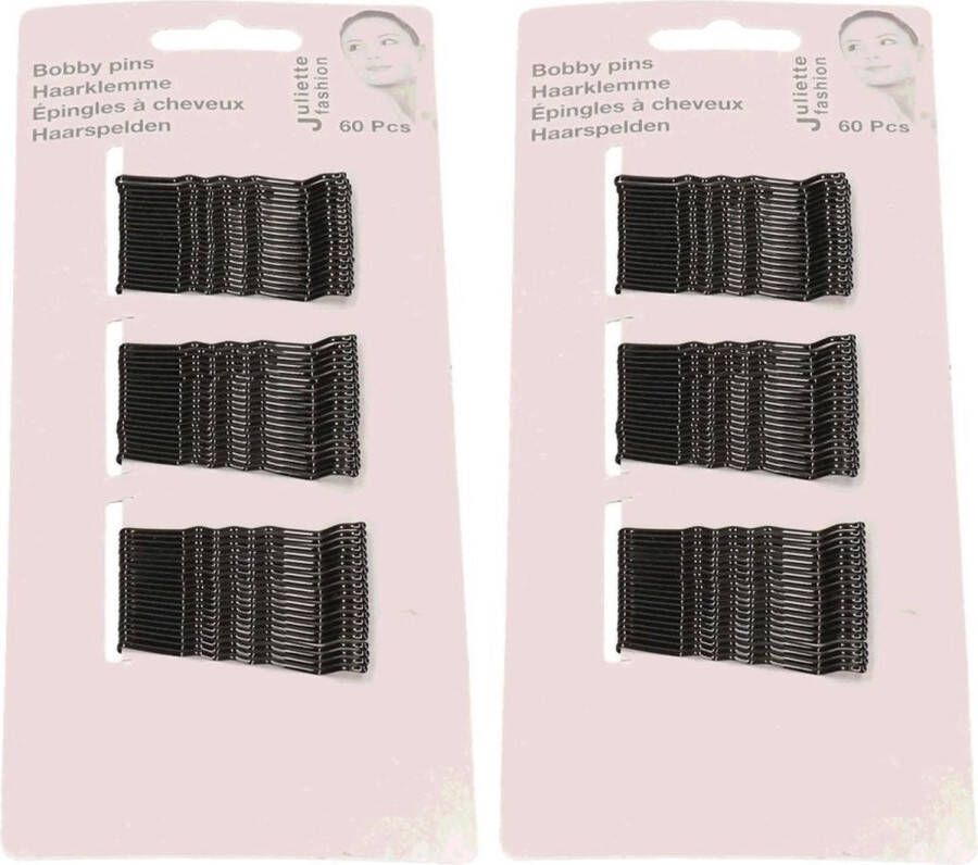 Zwarte schuifspeldjes haarspelden 5 cm 120 stuks haarspelden haar accessoires