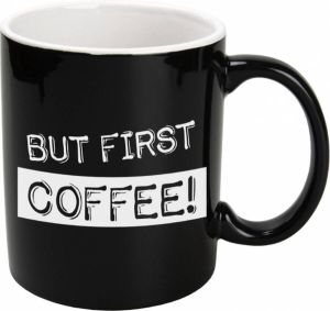 Zwart wit mok Black & White Mugs But first coffee