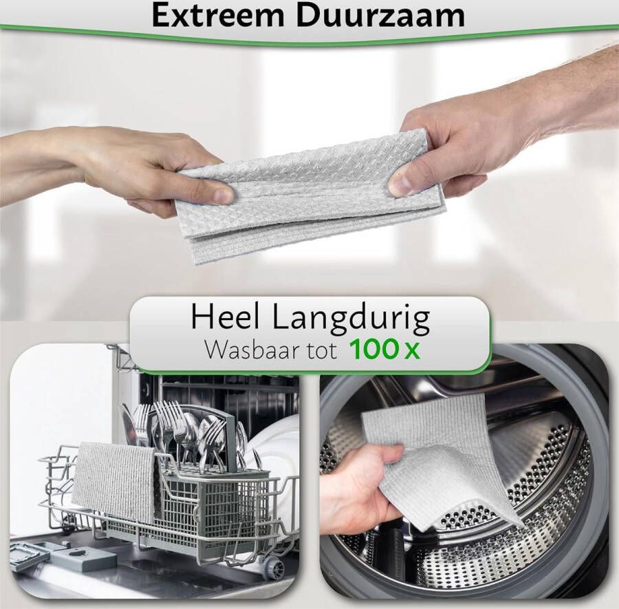 Zweedse vaatdoek Milieuvriendelijk & Duurzaam Biologisch afbreekbare Cellulose Sponsdoeken Absorberende Geurvrije Keuken Reinigingsdoek Herbruikbare Keuken Eco Sponge Vervangt Papieren Handdoek