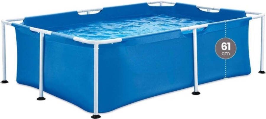 Zwembad 213 x 152 x 61 cm Opzetzwembad Rechthoekig Zwembaden 1775L Blauw