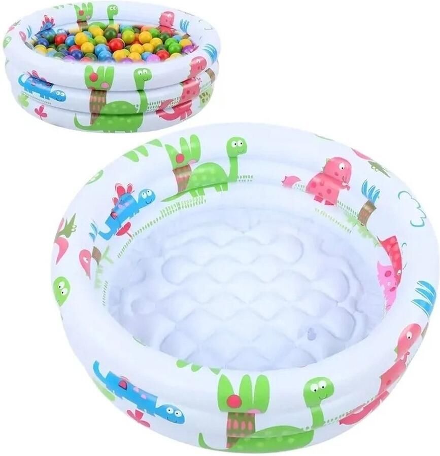 Zwembad Kinderzwembad Opblaasbaar Zwembad Baby Zwembad Baby Bad Peuter Bad 90cm Wit