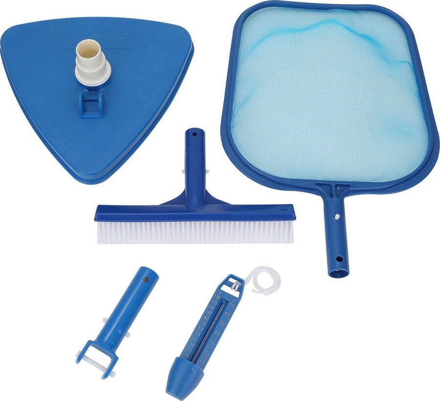 Zwembad onderhoudsset Compleet 1 Reinigingsmiddelen Zwembad Starterspakket Zwembad Schoonmaakset Zwembad Schoonmaak Set Zwembad Onderhoudset Zwembad Borstel Zwembadthermometer