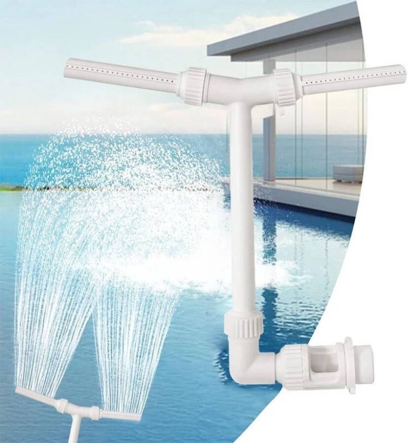 Zwembad sproeier opzetstuk met verlichting waterval sproeier ledverlichting dubbel kops led fontein