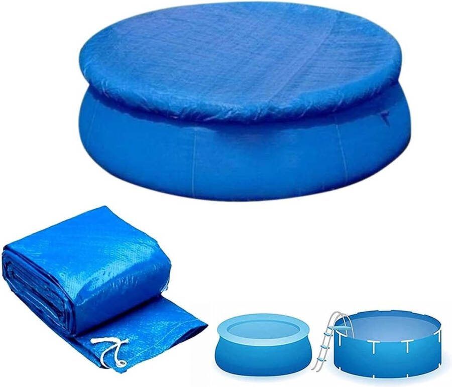 Zwembadafdekking rond afdekkingen rond zwembad cover easy set stofdicht zwembad protector zwembadafdekzeil voor bovengrondse zwembaden (305 cm)