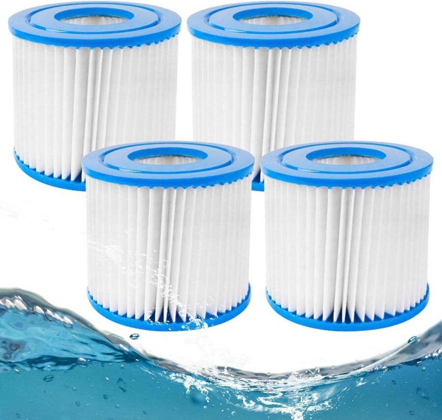 Zwembadfilterpatroon type VII & D Vervangingsfilter waterfilter Hot Spring Spa zwembaden Opblaasbaar zwembadfilter (4 stuks)