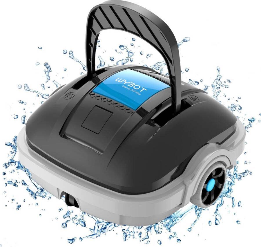 Zwembadrobot Zwembadstofzuiger 100 minuten IPX8 80㎡ 5200mAh Accu Draadloos Automatisch Zwembadreiniger Robotstofzuiger Zwembad Reiniger Stofzuiger Zwart