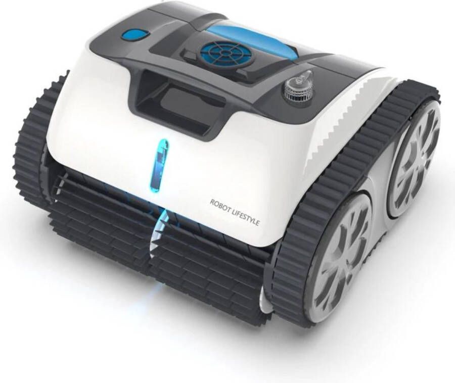 Zwembadstofzuiger Elektrisch Zwembad Robot Zwembadrobot Oplaadbaar & Draadloos 8600 mAh 80 m² Wit