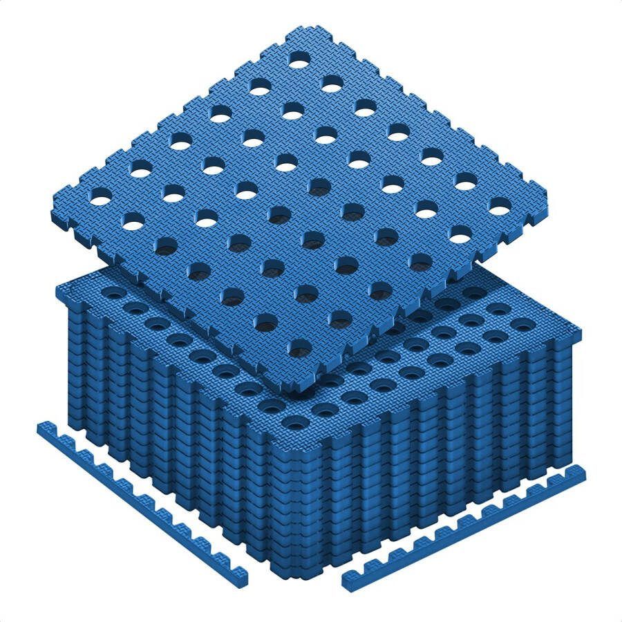 Zwembadtegels & Onderzeilen Zwembad Ondervloer Foam tegels Ondertegels Ondergrond Accesoires Onderhoud 12 stuks