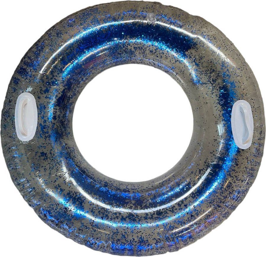 Zwemband voor kinderen Met Handvatten Opblaasband Glitter Blauw Multicolor Opblaasbaar Ø 95 cm