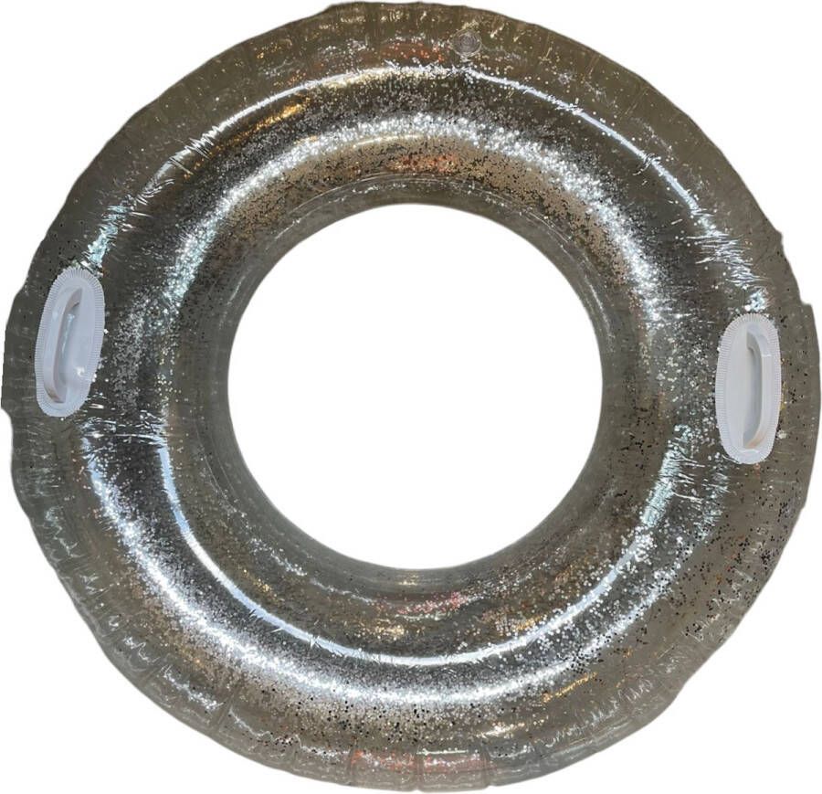 Zwemband voor kinderen Met Handvatten Opblaasband Glitter Zilver Multicolor Opblaasbaar Ø 95 cm