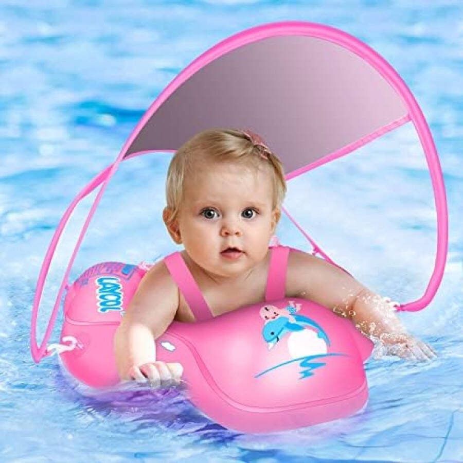 Zwemband zwemring zwembad voor kinderen en baby's van 3 tot 36 maanden S roze