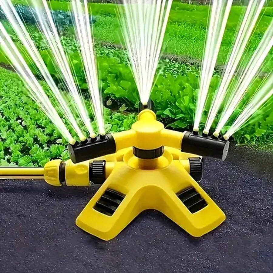 Zwenksproeier Cirkelsproeier voor Tuin Geel Zwart Roterende Gazonsproeier Sprinkler Water Sproeier Beregeningssysteem