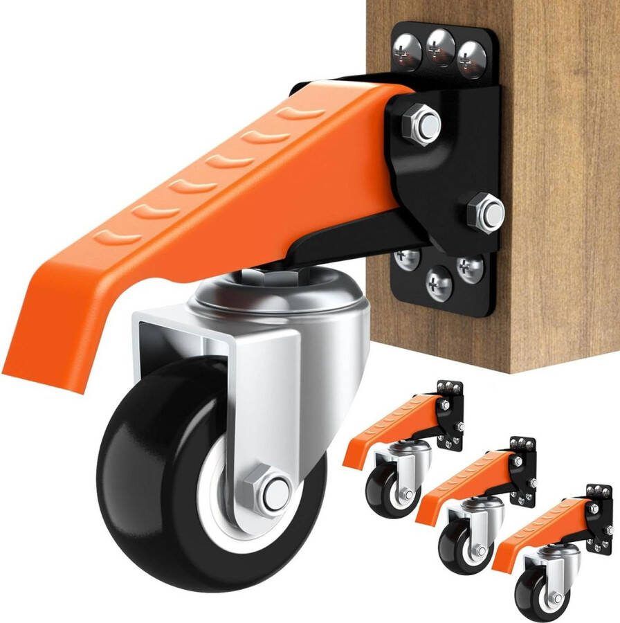 Zwenkwielen voor zware lasten transportwielen looprol voor werkbank 300 kg 635 mm 4 stuks werkbank Caster Kit