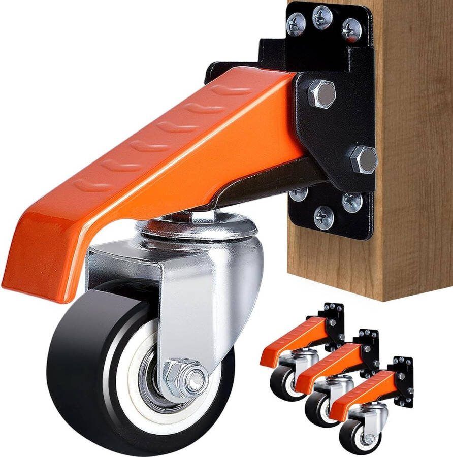 Zwenkwielen voor zware lasten transportwielen looprol werkbank 300 kg 635 mm 4 stuks werkbank Caster Kit