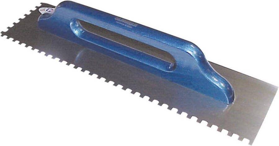 Zwitserse stijltang 6x6 mm met 6 tanden roestvrij 500 x 130 mm houten handvat