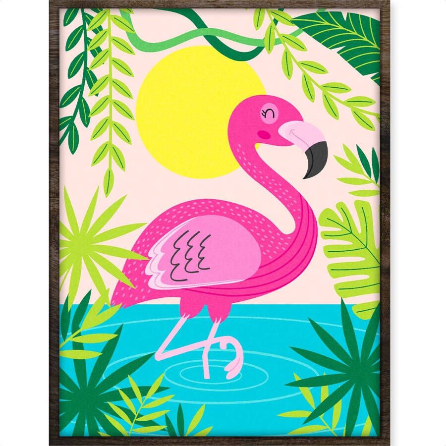 Eagle Arts & Crafts Eagle Diamond Painting Volwassenen Flamingo 40x30cm Ronde Steentjes
