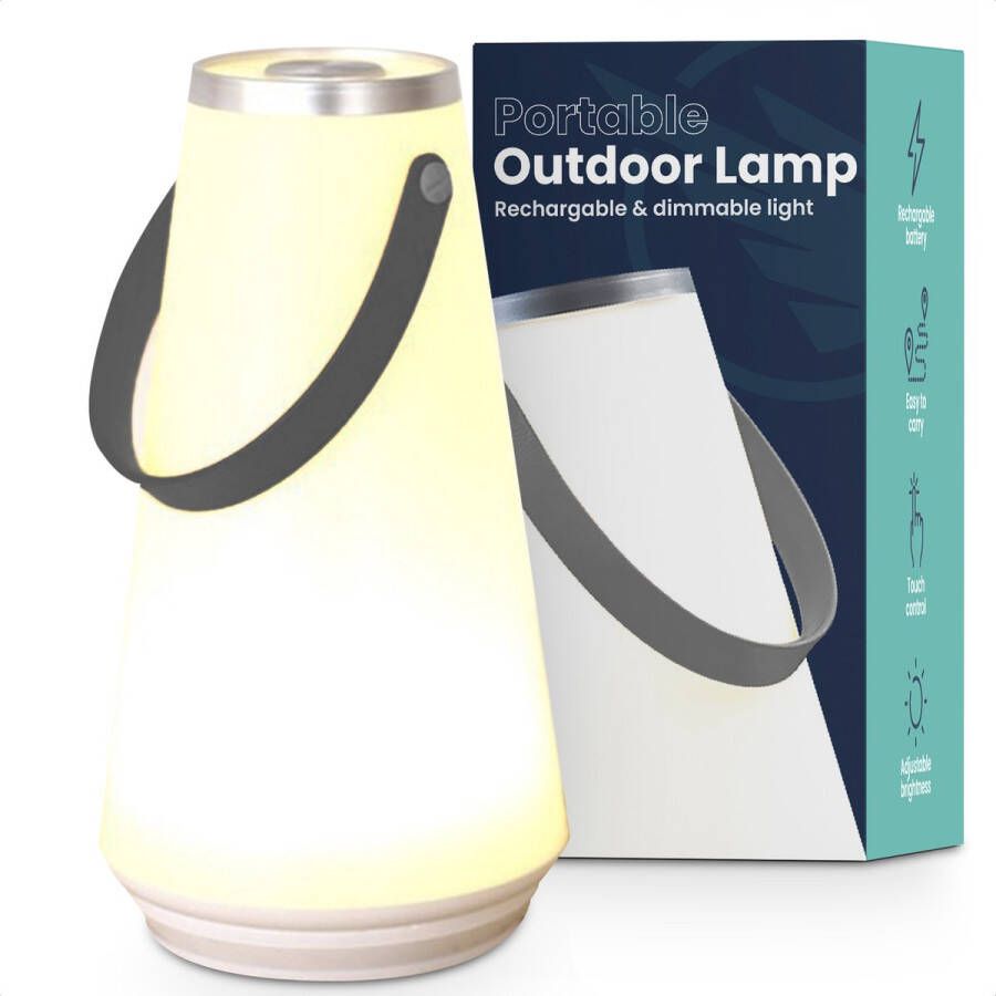 Eagle Electronics Eagle Tafellamp voor buiten en binnen – Dimbare en Oplaadbare buitenlamp Geschikt voor huis tuin en camping