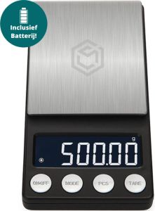 Ease Electronicz digitale mini precisie keukenweegschaal 0 01 tot 500 gram 14.2 x 7.5 cm pocket scale op batterij weegschaal keuken