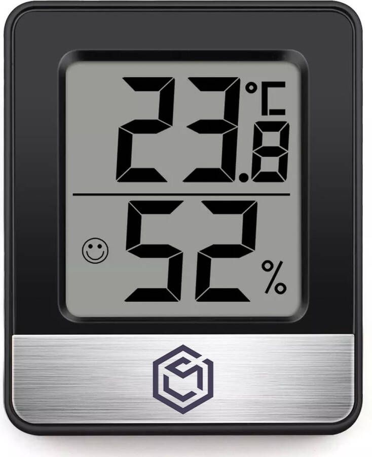 Ease Electronicz Hygrometer Luchtvochtigheidsmeter Digitaal Weerstation Vochtigheidsmeter Thermometer voor Binnen Inclusief batterij