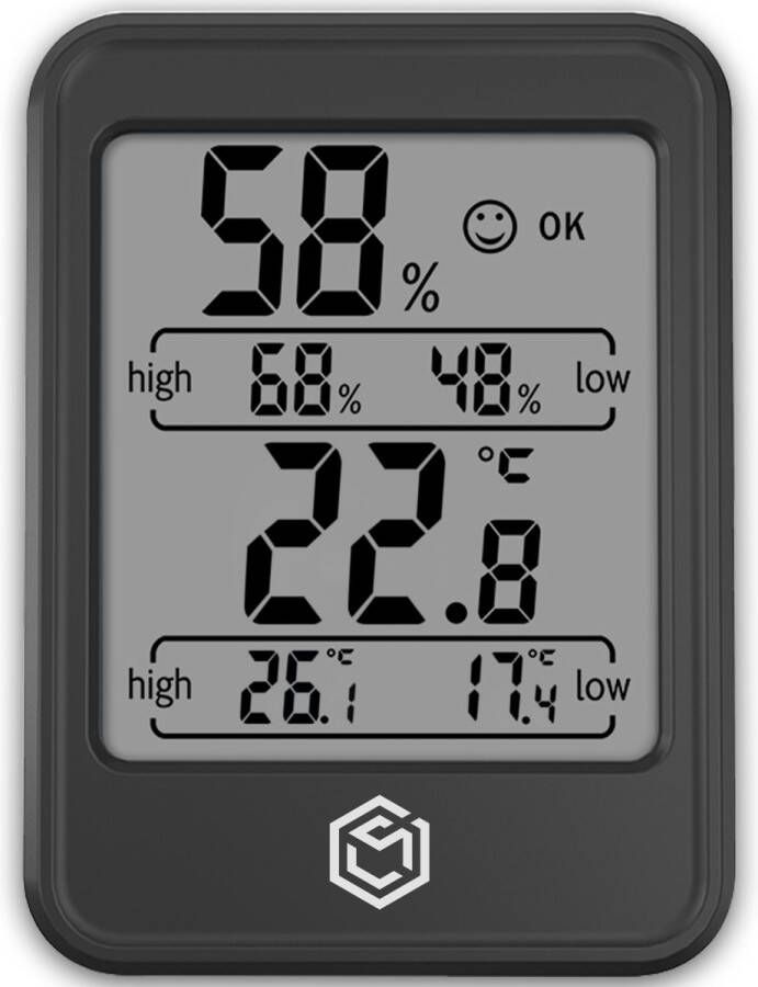 Ease Electronicz Hygrometer Min Max Luchtvochtigheidsmeter Digitaal Weerstation Vochtigheidsmeter Thermometer voor Binnen