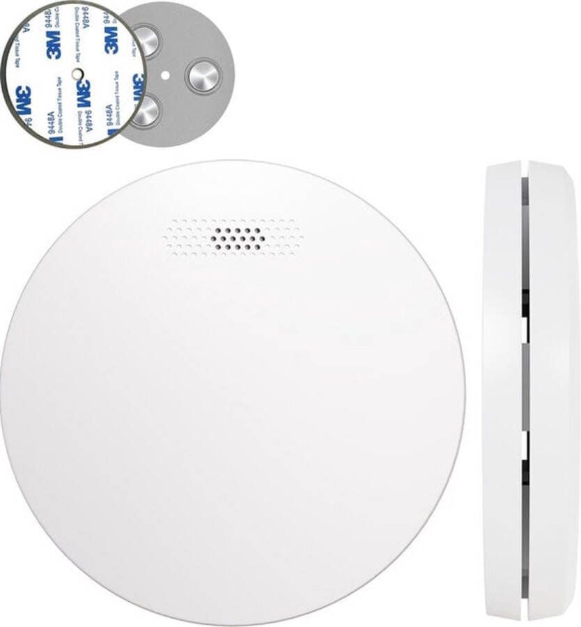 Easeware ES-1 Ultra Dunne Rookmelder met 10 jaar batterij Inclusief Schroefoze Montage Brandmelder Rookdetector Voldoet aan Norm