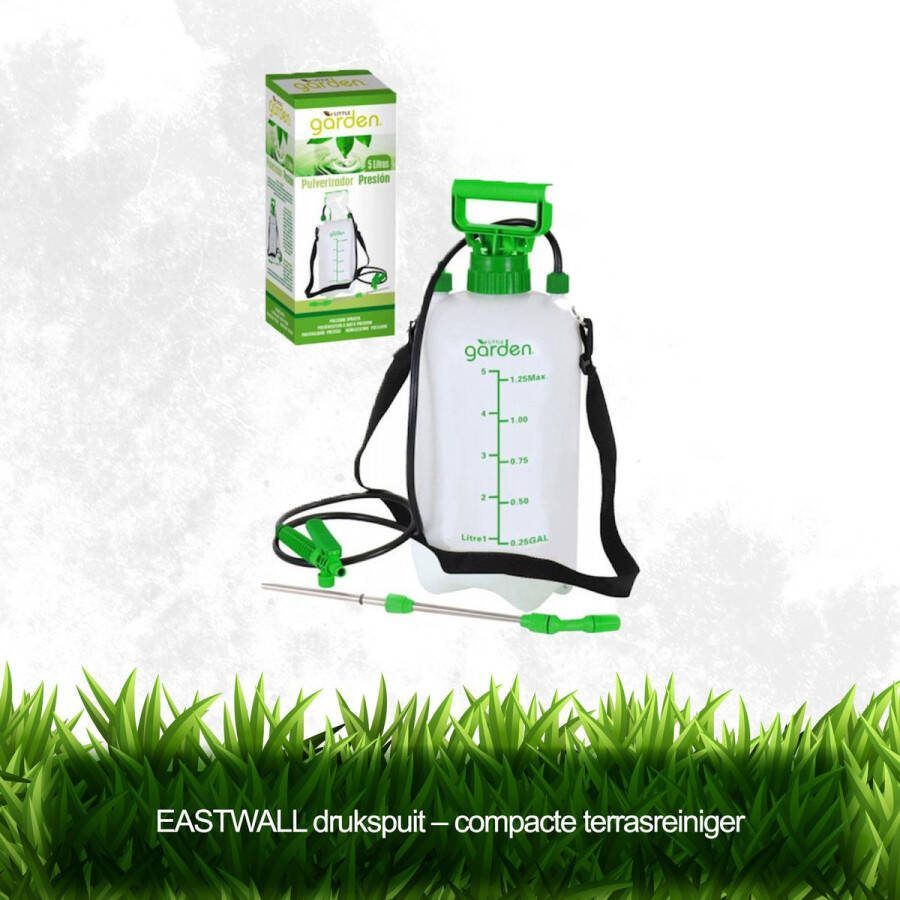 EASTWALL drukspuit 5 Liter – Compacte terrasreiniger – Handige druksproeier – Grondige reiniging Drukspuit met een inhoud van 5 liter