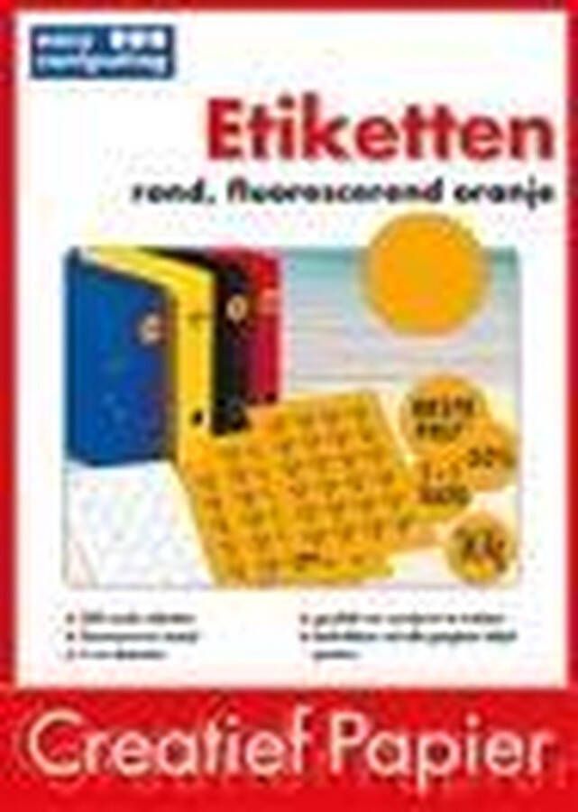 Easy Computing Etiketten Rond Fluorescerend Oranje (Pakket)