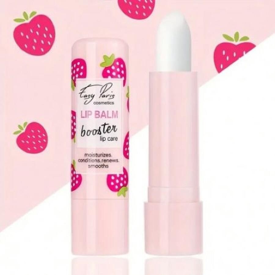 Easy Paris Cosmetics Verrukkelijke Lip Balm Booster Lip Care Moisturizes Conditions Renews Smooths Aardbei