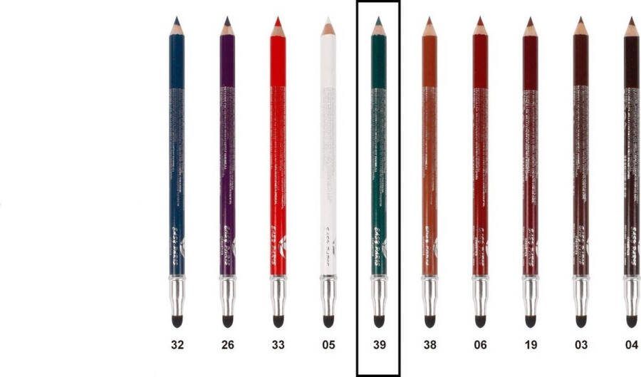 Easy Paris Cosmetics Easy Paris Oogpotlood en Lippotlood Extra Waterproof Groen Met puntenslijper en smudger vervager Nummer 039 1 Stuks