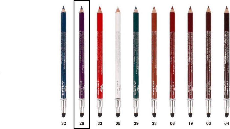 Easy Paris Cosmetics Easy Paris Oogpotlood en Lippotlood Extra Waterproof Paars Met puntenslijper en smudger vervager Nummer 026 1 Stuks