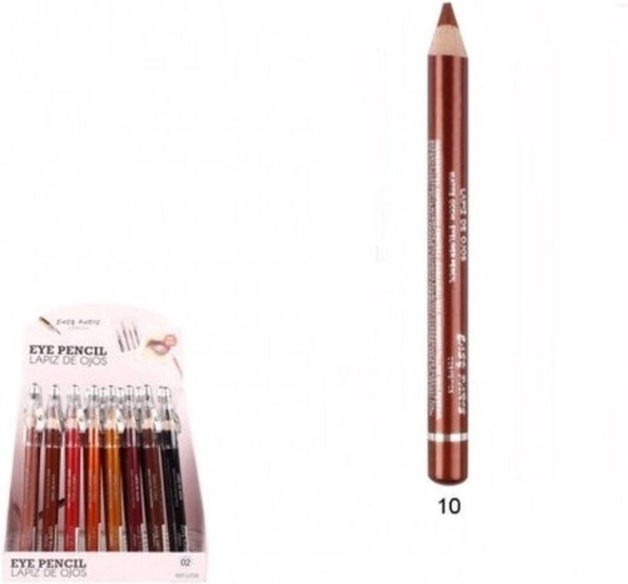 Easy Paris Cosmetics Jumbo Oogschaduw en Oogpotlood met puntenslijper Warm Bruin Nummer 10 1 stuks