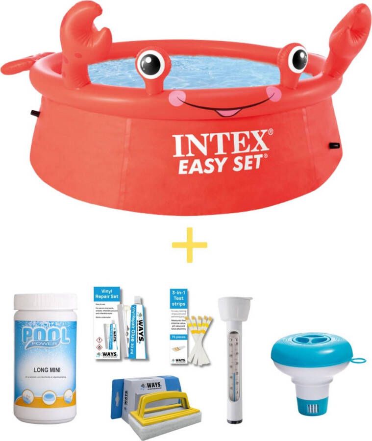 Intex Zwembad Easy Set 183 Cm Krab Editie Inclusief Ways Onderhoudspakket