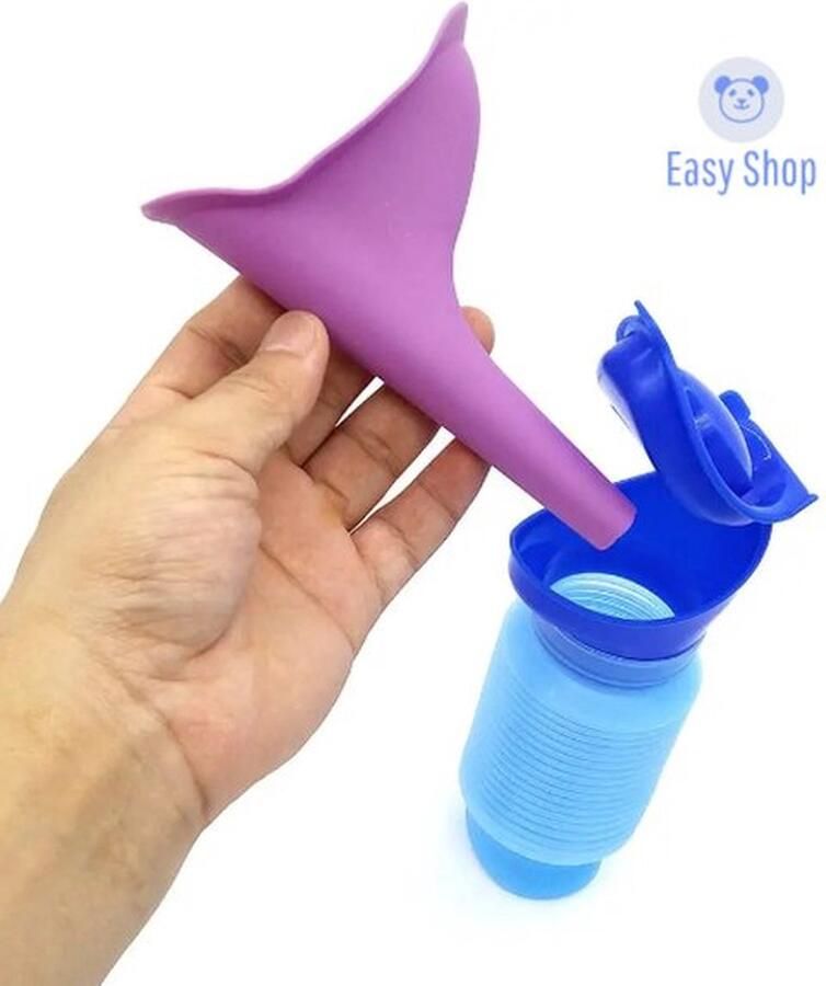 Easy Shop Herbruikbare Draagbare Nood Unisex Toilet inclusief vrouwen plastuitje Plas fles 750ML Emergency WC Camping Toilet Mannen en Vrouwen Urinoir Meeneem Toilet WC voor in de Auto Kinder Toilet Closet