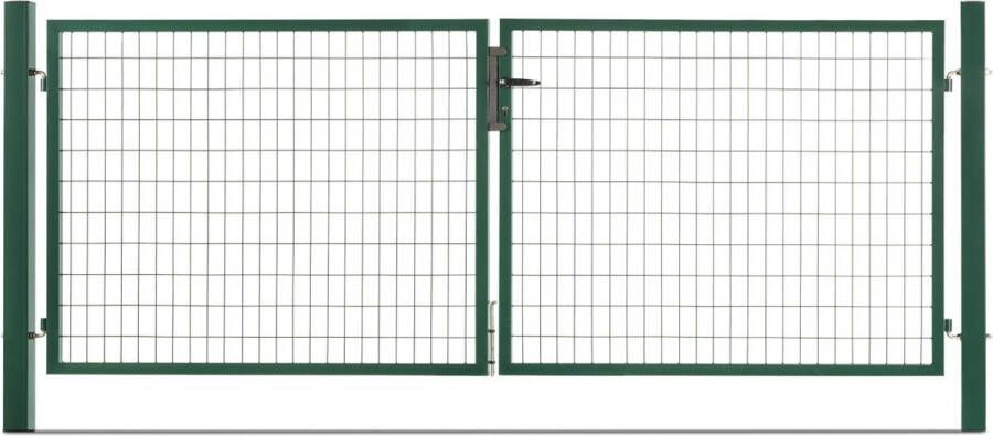 Easycloture Tuinpoort Staal 3x1 50m Groen Maaswijdte 100 x 50 mm Poort Toegangspoort