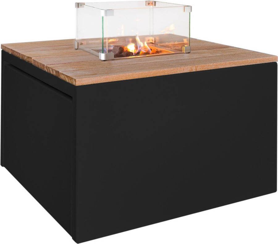 Easyfires vuurtafel Cube vierkant zwart