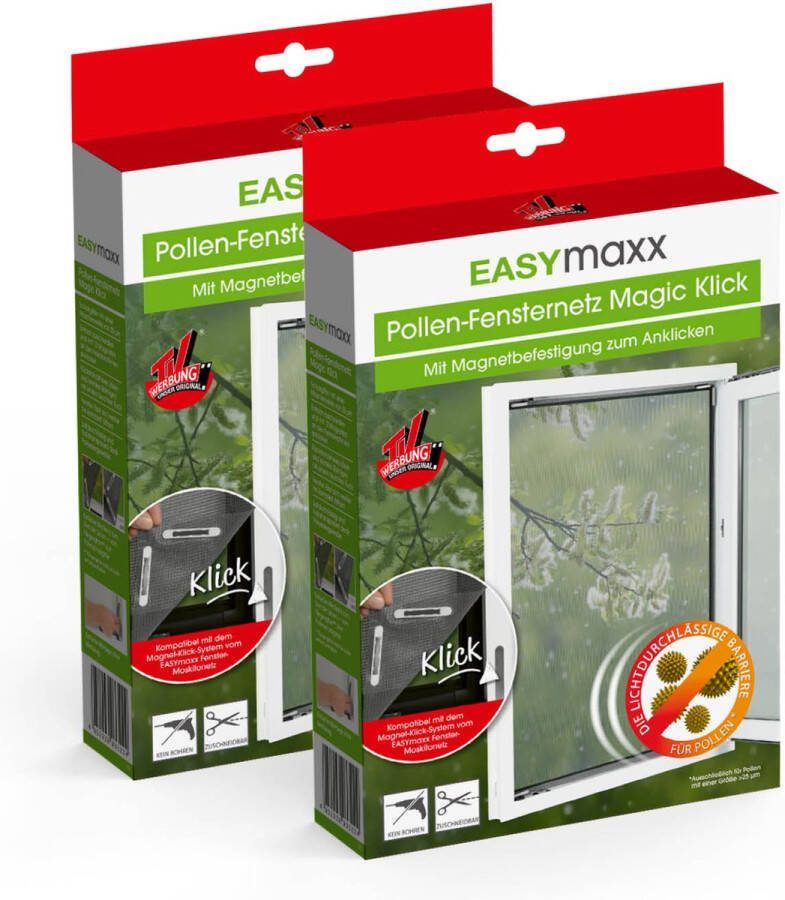 EasyMaxx klamboe met pollenbescherming set van 2 grijs