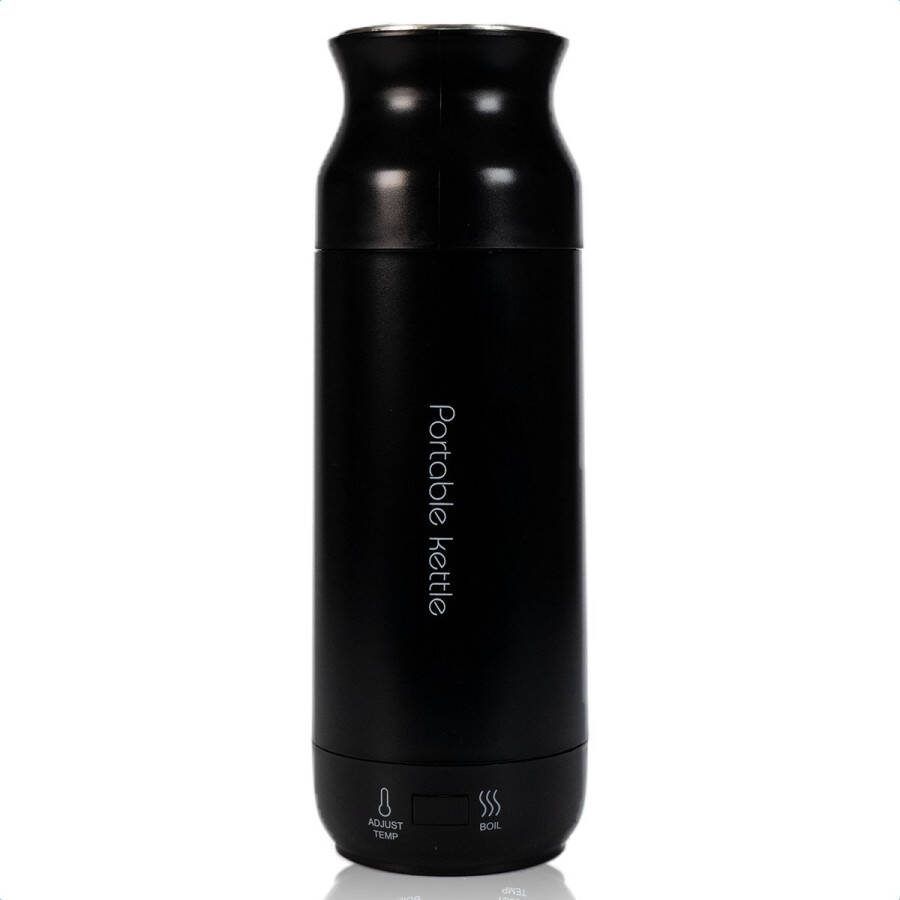 EasyPeasy Draagbare waterkoker Mini Waterkoker Camping Waterkoker Thermosfles Waterkoker Zwart