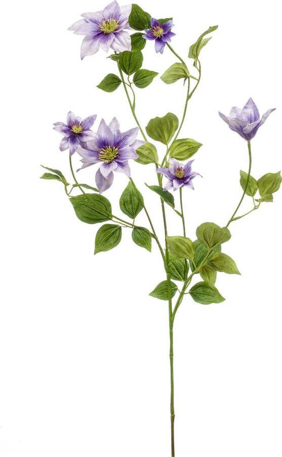 Easyplants Kunstbloem Clematis Lichtpaars 110 Cm