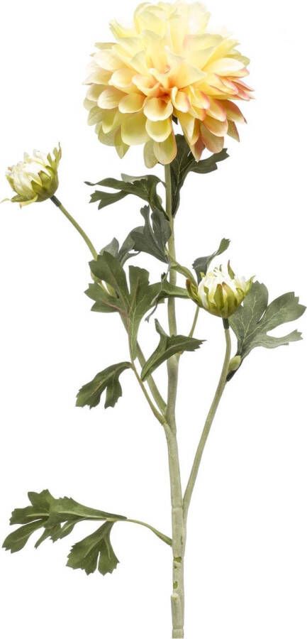Easyplants Kunstbloem Dahlia geel 60 cm