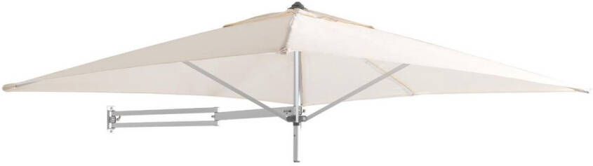 Easysol Muurparasol Vierkant 200x200cm Ecru Parasol met muurbevestiging Muurparasols