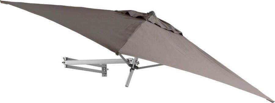 Easysol Muurparasol Vierkant 200x200cm Ecru Parasol met muurbevestiging Muurparasols