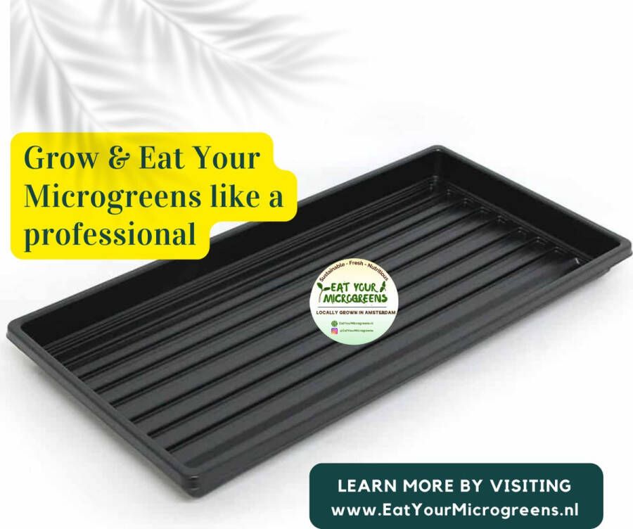Eat Your Microgreens 1020 Microgreen Tray Kweekbak Zaaitray Microgroenten