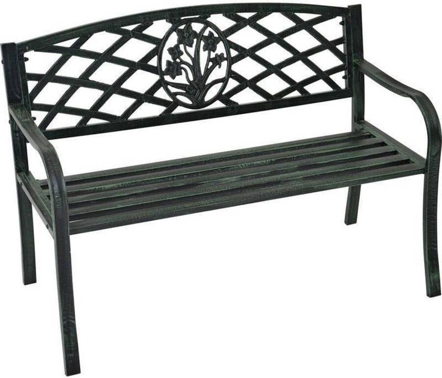 Lesli Living Tuinbank St. James 114x59 5x80 Cm Metaal Groen