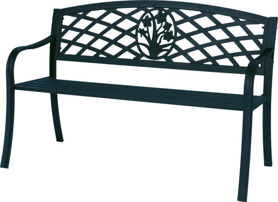 Lesli Living Bankje St. James 114x59 5x80 cm metaal zwart