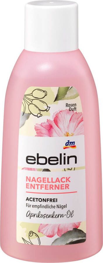 Ebelin Nagellakremover acetonvrij Rose 200 ml